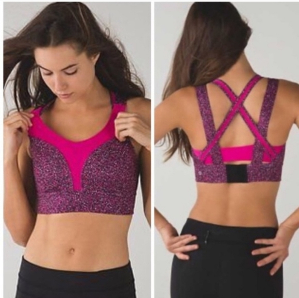 Lululemon Oxygen Pink Strappy Sports Bra Size 6